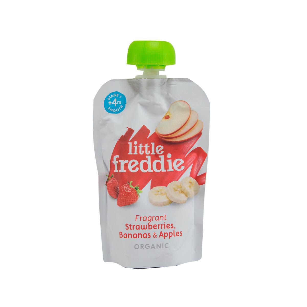 LITTLE FREDDIE Organic Strawberries, Bananas & Apples (100g)