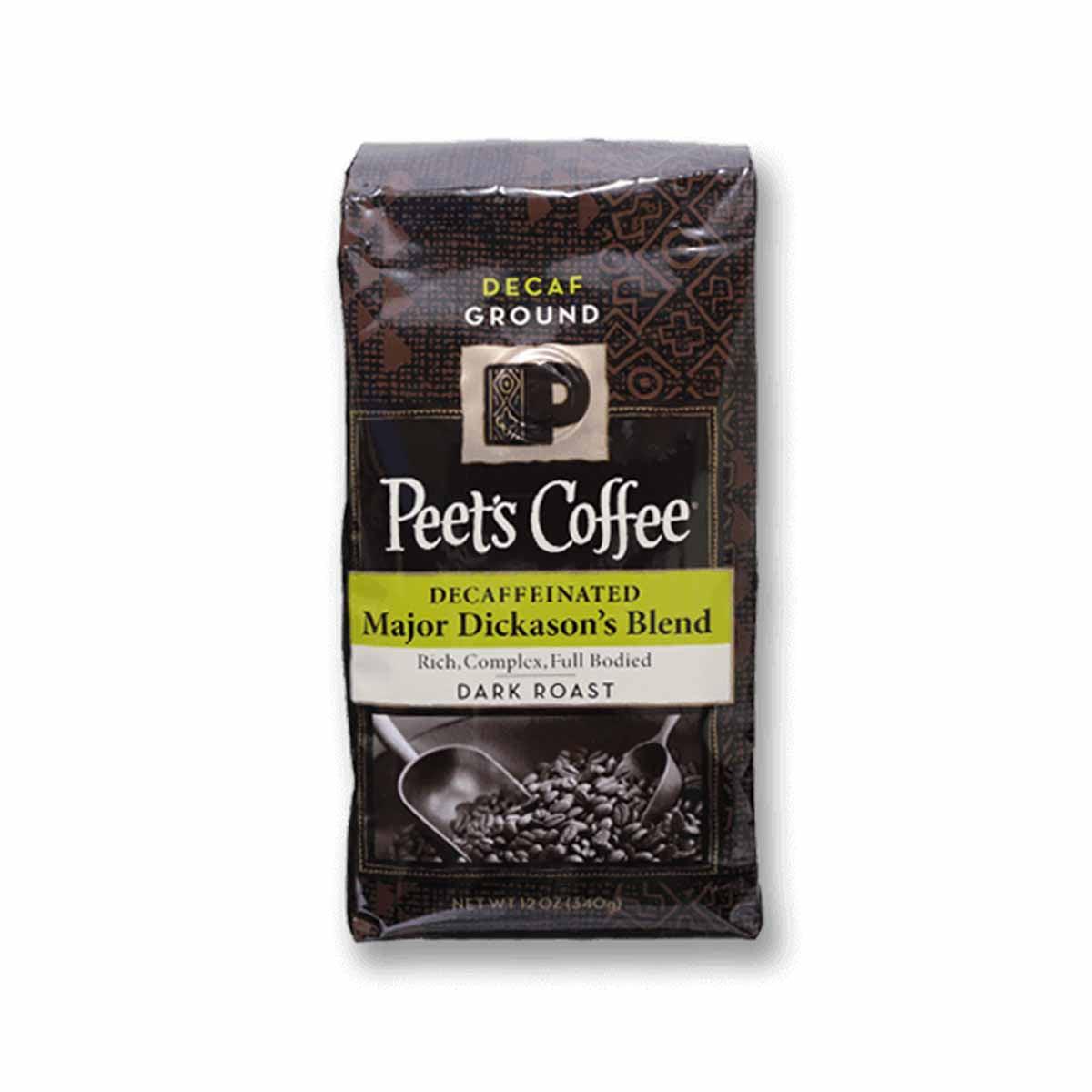 PEET'S Decaf Ground Dark Roast Coffee - Major Dickason's Blend (297g)