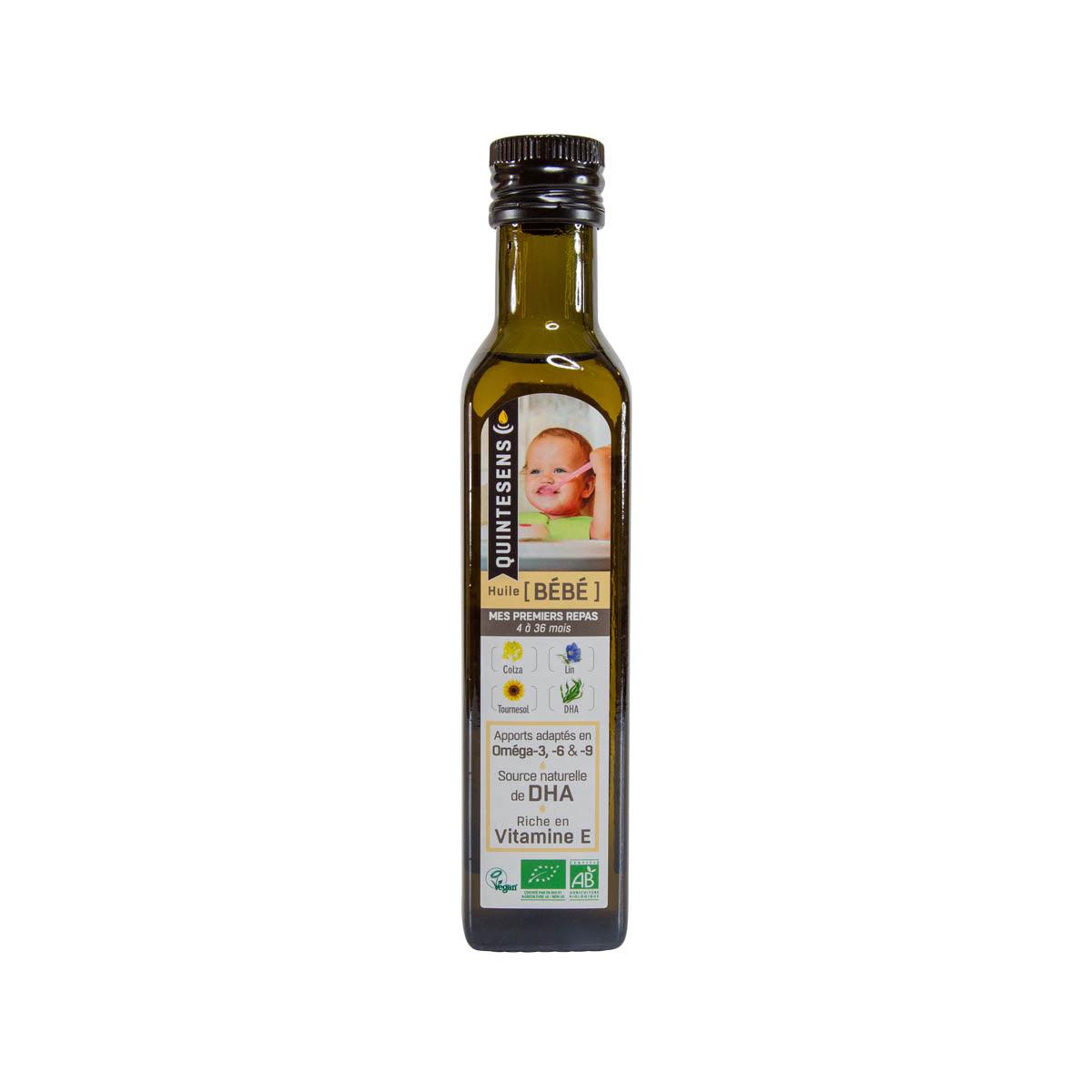 QUINTESENS 4 Organic Oils Blend + Algal Oil for Baby - 4 to 36 Months (250mL)