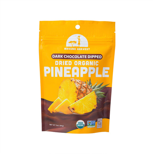 MAVUNO HARVEST Organic Dark Chocolate Dipped - Pineapple  (84g)