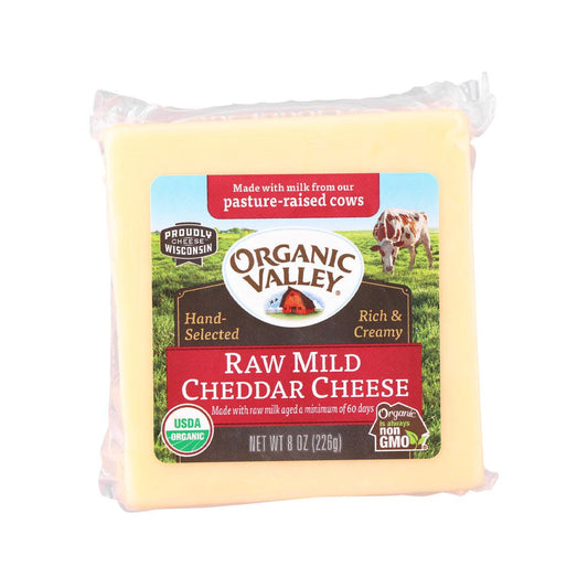 ORGANIC VALLEY Organic Raw Mild Cheddar Cheese  (226g)