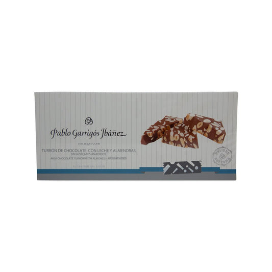 PABLO GARRIGOS IBANEZ Milk Chocolate Turron with Almonds - No Sugar Added  (200g)