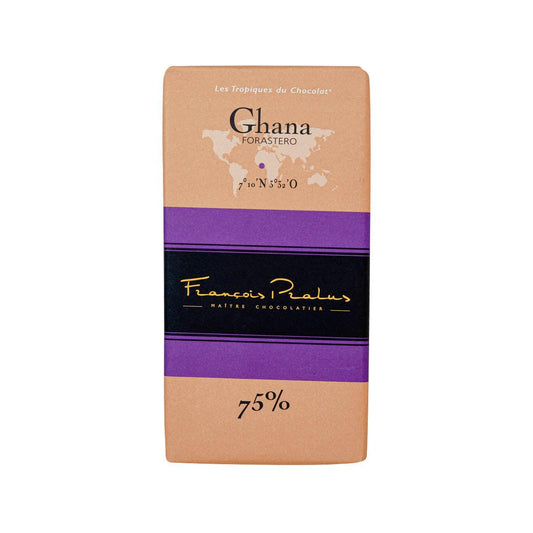 PRALUS Tropical Chocolate - Ghana Forastero 75%  (100g)