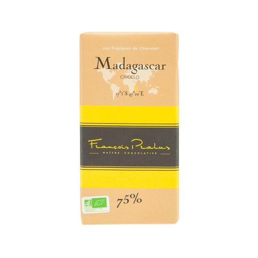 PRALUS Organic Tropical Chocolate - Madagascar Criollo 75%  (100g)