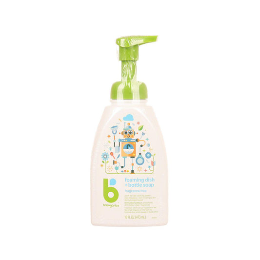 BABYGANICS Foaming Dish & Bottle Soap -  Fragrance Free  (473mL)