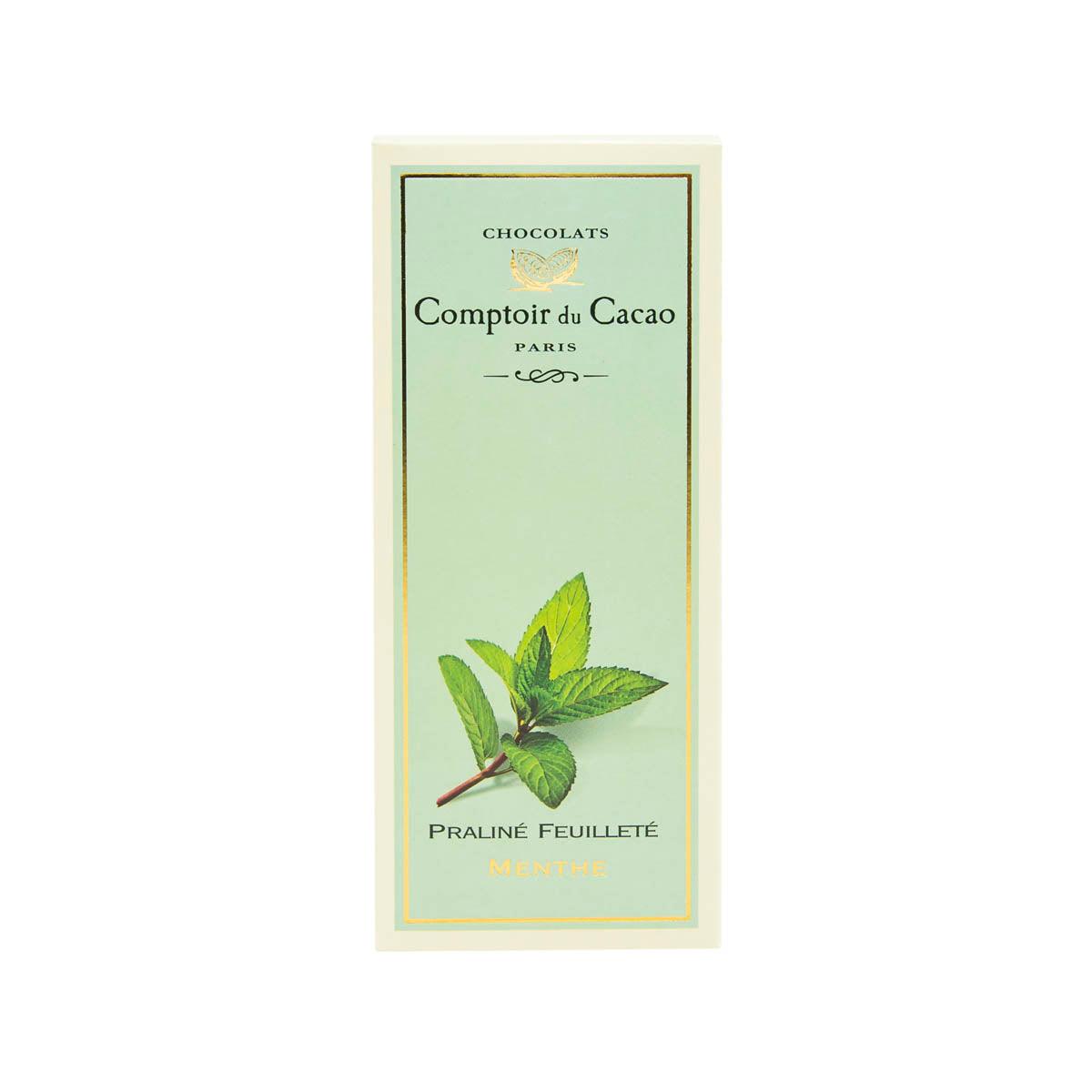 COMPTOIR DU CACAO Mint Praline Chocolate Bar  (80g)