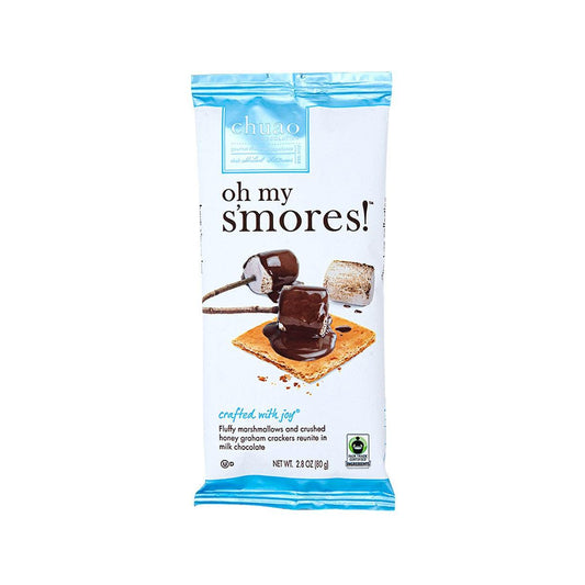 CHUAO CHOCOLATIER Gourmet Handcrafted Milk Chocolate - Marshmallows and Honey Graham Crackers  (80g)
