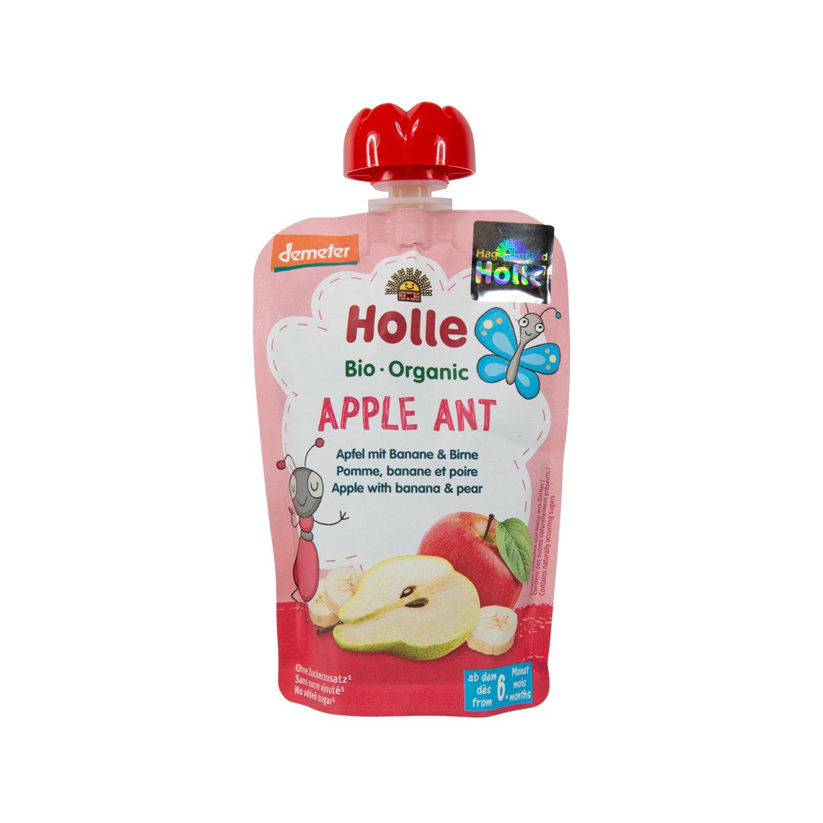 HOLLE Organic Apple Ant Pouch - Apple with Banana & Pear  (100g)