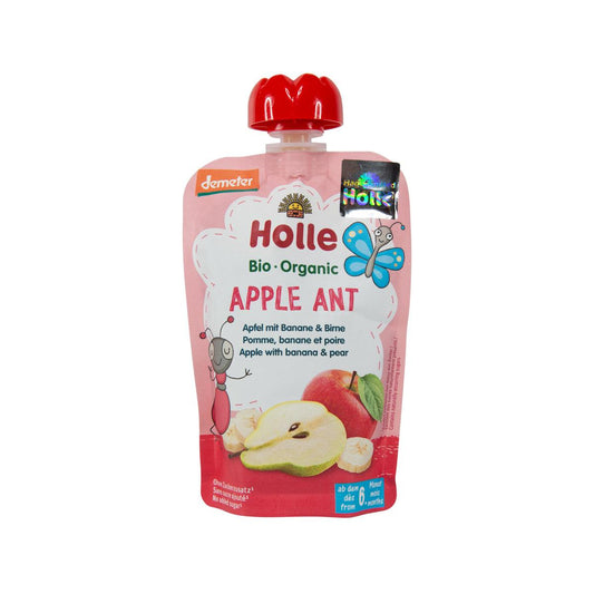 HOLLE Organic Apple Ant Pouch - Apple with Banana & Pear  (100g)