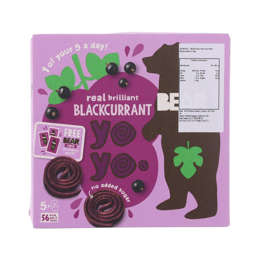 BEAR Pure Fruit Yoyo Rolls - Blackcurrant  (5 x 20g)