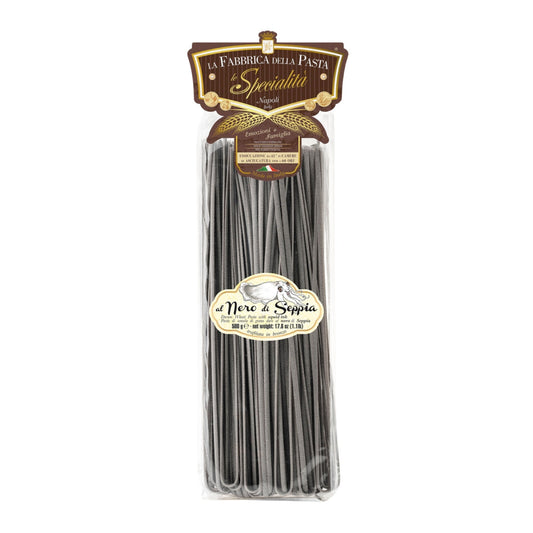 LA FABBRICA DELLA Artisanal Linguine Pasta - Squid Ink  (500g)