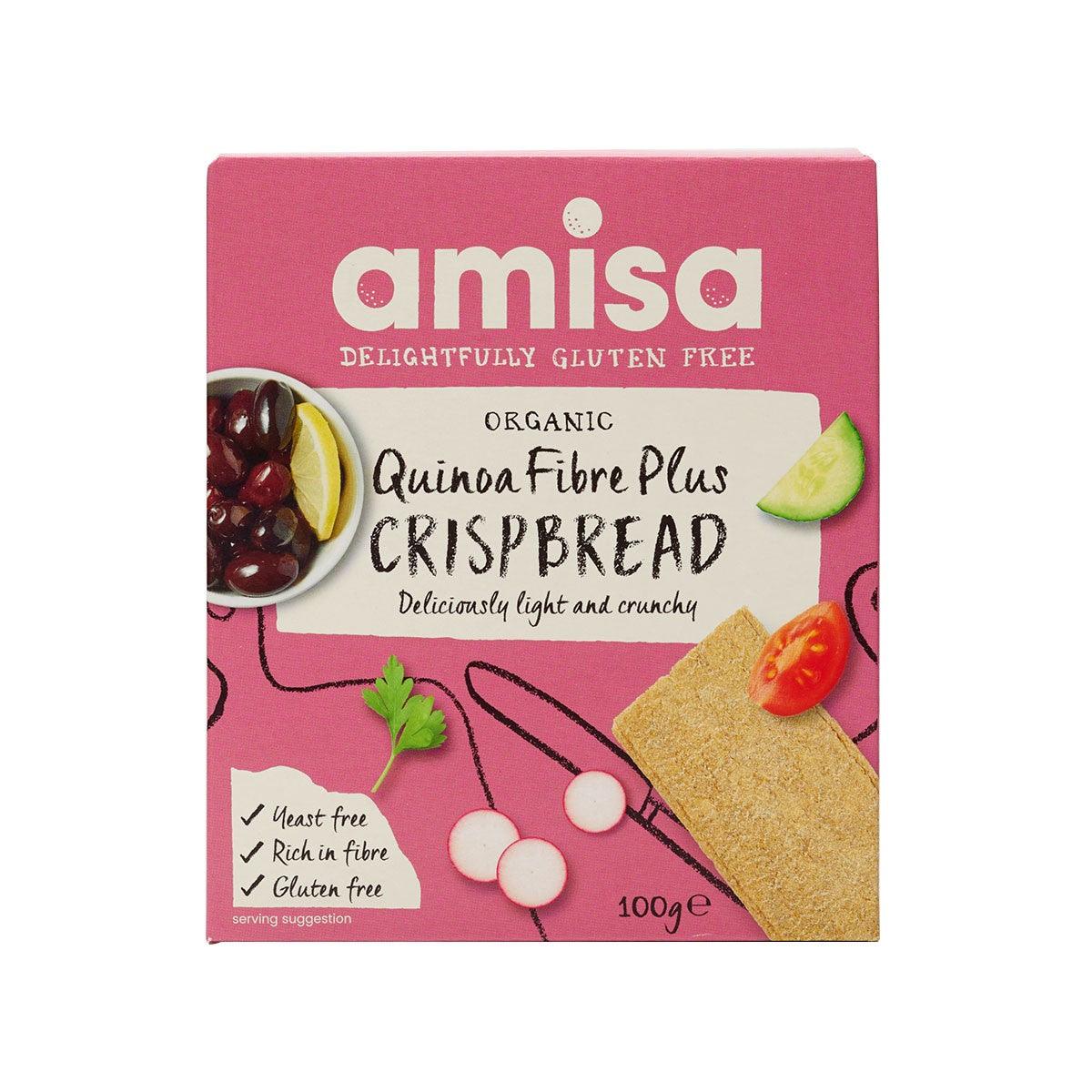AMISA Organic Gluten Free Quinoa Fibre Plus Crispbread  (100g)