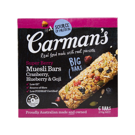 CARMAN'S Super Berry Muesli Bars  (270g)