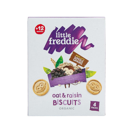 LITTLE FREDDIE Monkey Bites Organic Biscuits with Raisin & Oat (12+ Months)  (100g)