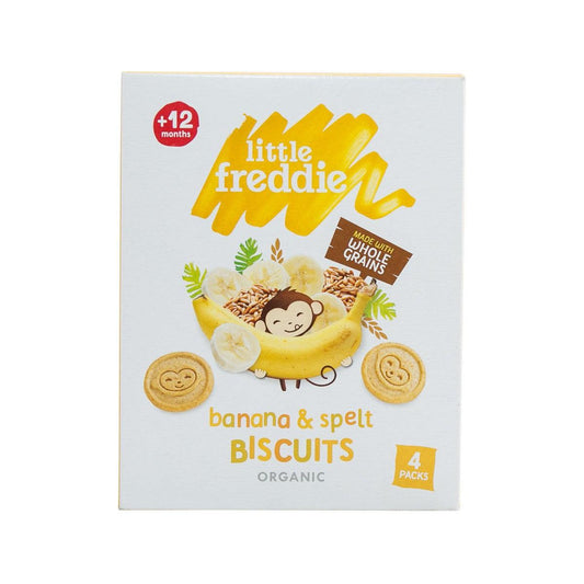 LITTLE FREDDIE Monkey Bites Organic Biscuits with Banana & Spelt (12+ Months)  (100g)