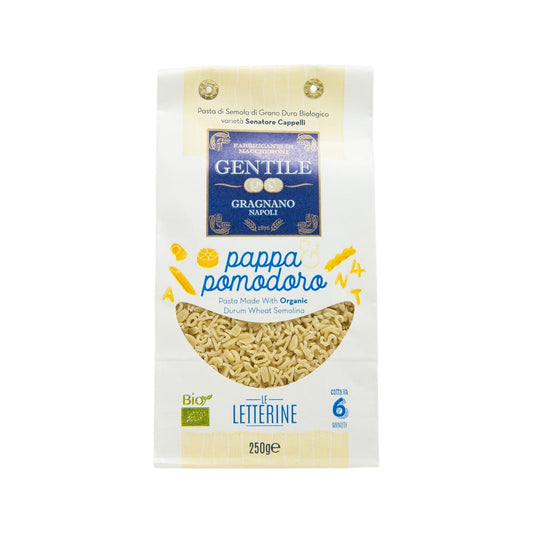 GENTILE Artisanal Pappa Pomodoro Organic Pasta Letterine  (250g)