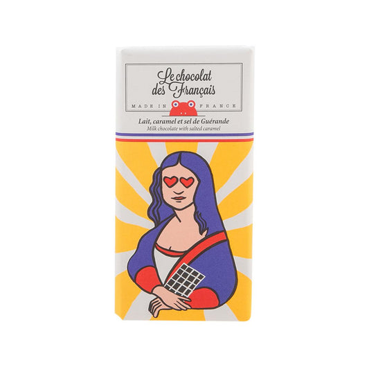 LE CHOCOLAT DES FRANCAIS Joconde - Organic Milk Chocolate with Salted Caramel  (70g)