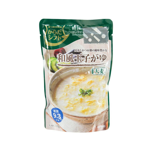 KARADA SHIFT Carbohydrate Control - Kelp & Bonito Stock Egg Congee with Barley  (220g)