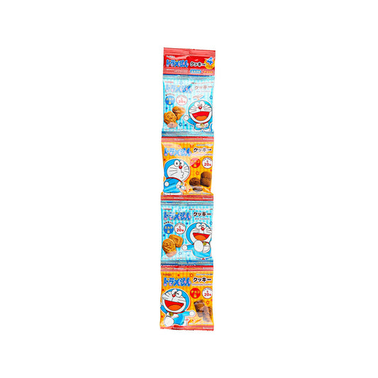 HOKURIKU Doraemon Cookie - Milk & Chocolate Flavor  (4 x 15g)