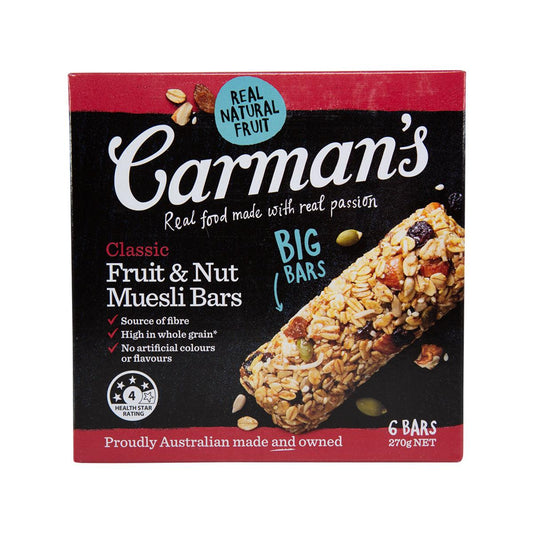 CARMAN'S Classic Fruit & Nut Muesli Bars  (270g)