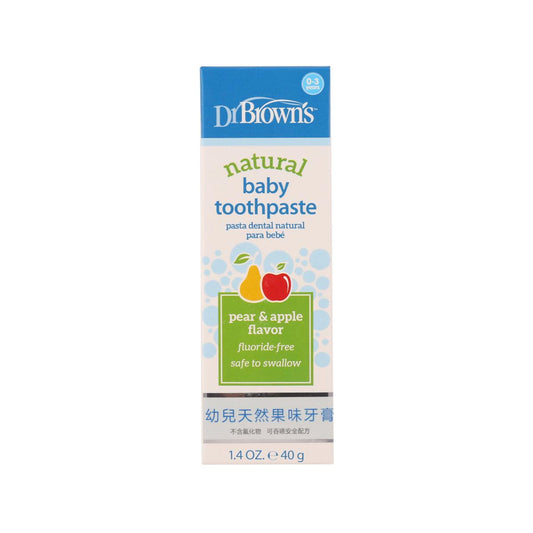 DR BROWN'S Natural Baby Toothpaste - Pear & Apple Flavor  (40g)