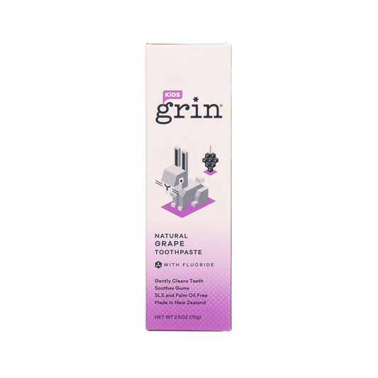 GRIN Kids Natural Grape Toothpaste with Fluoride  (70g)