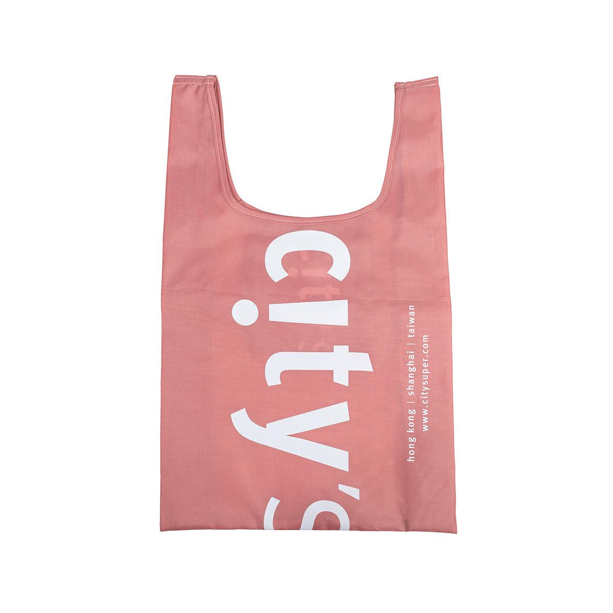 CITYSUPER 可摺疊環保袋(小)-CS Logo-珊瑚色