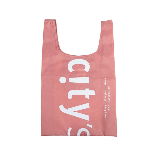 CITYSUPER 可摺疊環保袋(小)-CS Logo-珊瑚色