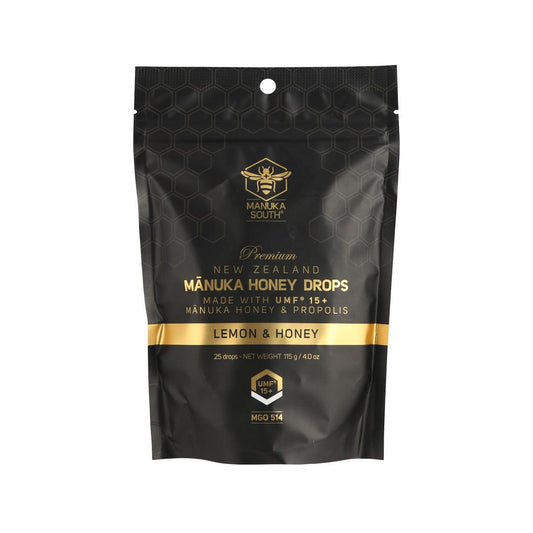 MANUKA SOUTH Honey Drops UMF 15+, 115g - Immune Support