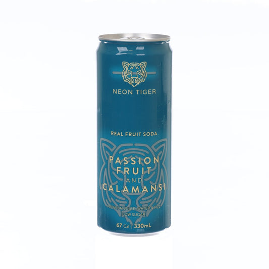 NEON TIGER Real Fruit Soda - Passion Fruit & Calamansi [Can]  (330mL)