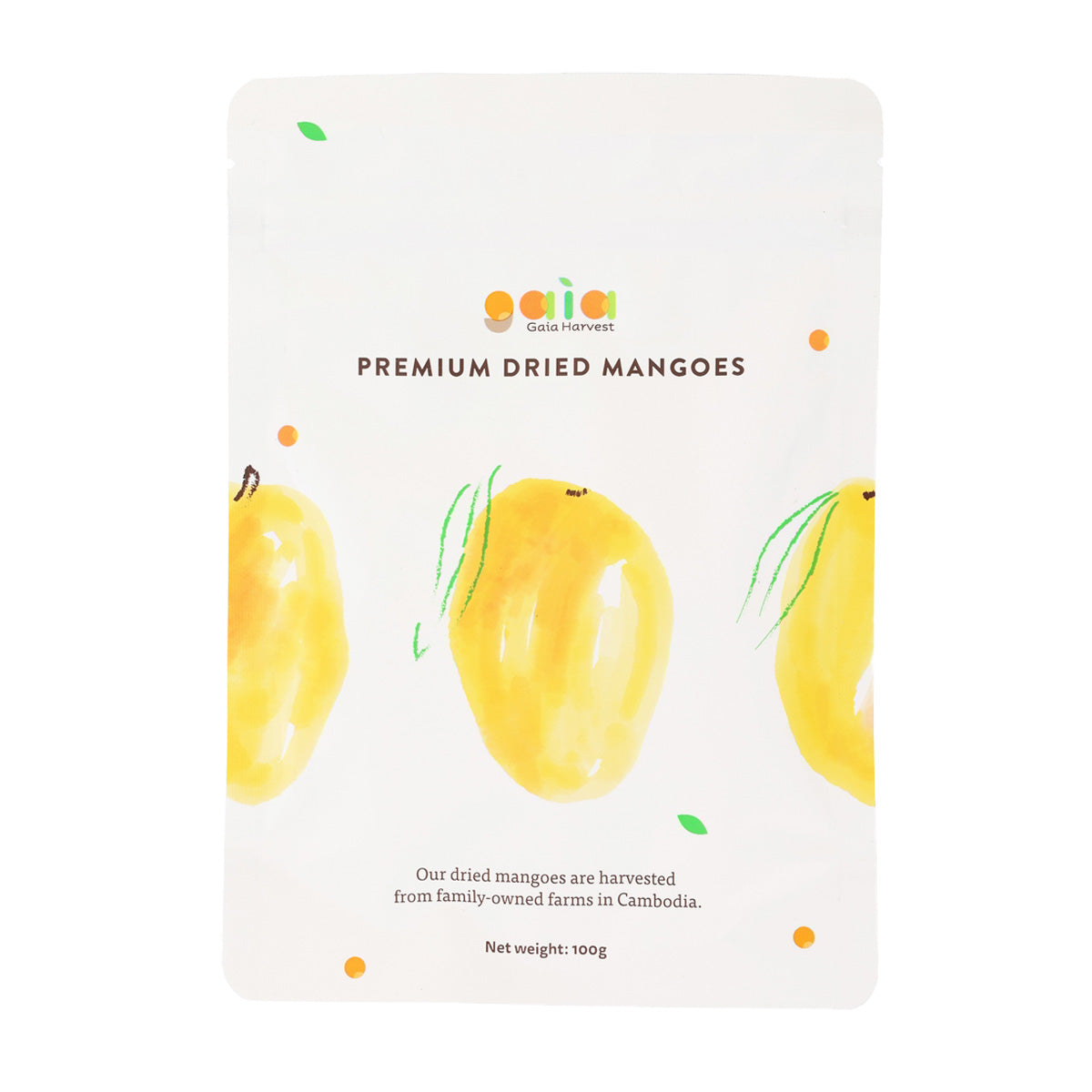 GAIA HARVEST Premium Dried Mangoes  (100g)