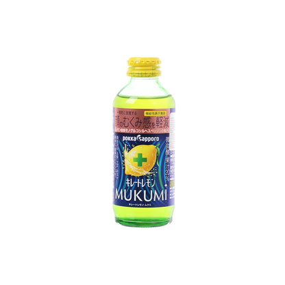 POKKA SAPPORO Mukumi Carbonated Lemon Juice [Bottle]  (155mL)