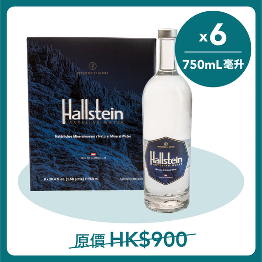 HALLSTEIN Austrian Artesian Water [Case]  (6 x 750mL)